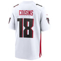 tocy A.Falcons #18 Kirk Cousins Player White Home Game Stitched Jerseys