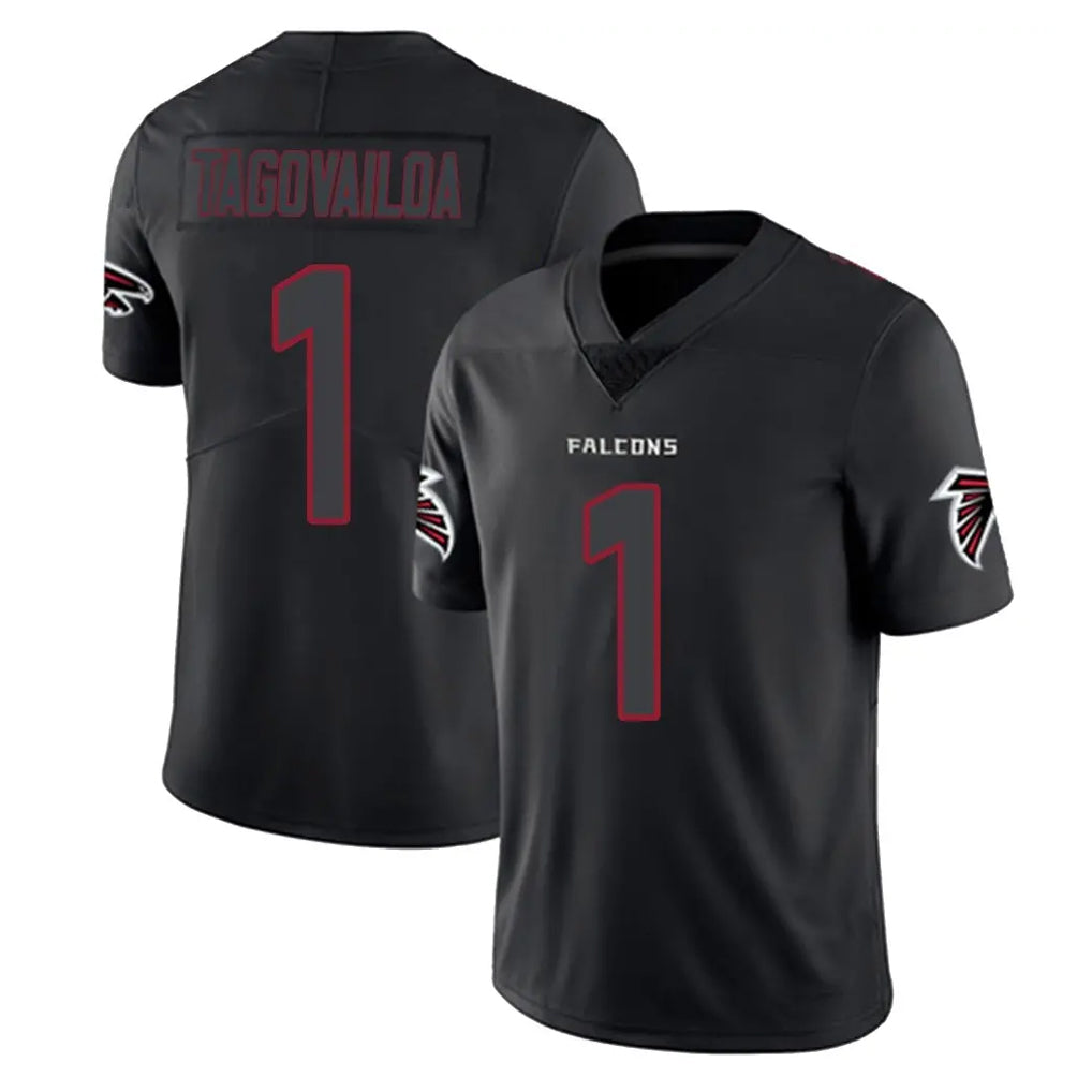 tocy A.Falcons #1 Tua Tagovailoa Player Black Impact Limited Game Stitched Jerseys