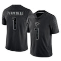 tocy A.Falcons #1 Tua Tagovailoa Player Black RFLCTV Limited Game Stitched Jerseys