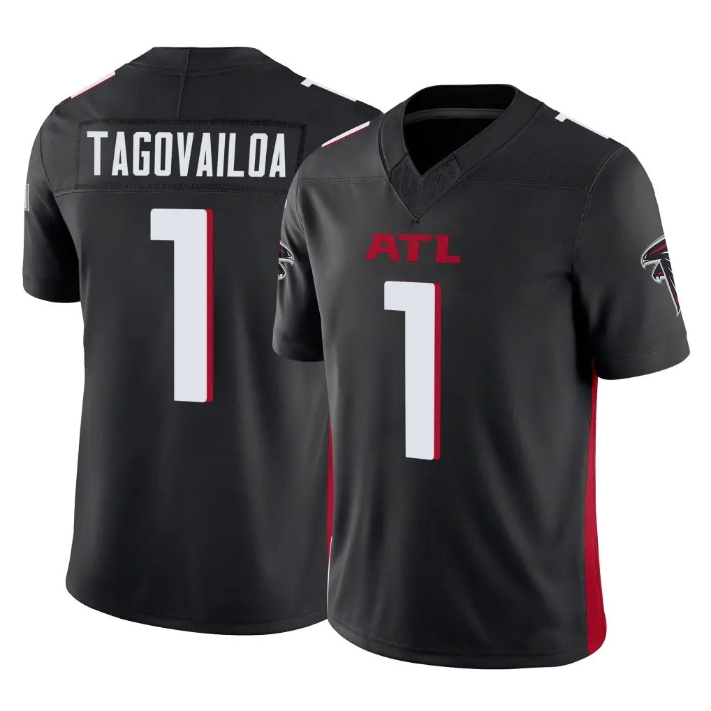 tocy A.Falcons #1 Tua Tagovailoa Player Black Vapor F.U.S.E. Limited Home Game Stitched Jerseys
