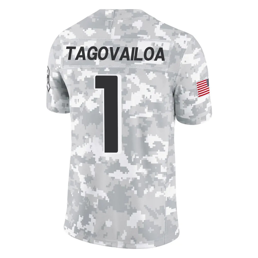 tocy A.Falcons #1 Tua Tagovailoa Player Camo Salute to Service Limited Stitched Jerseys