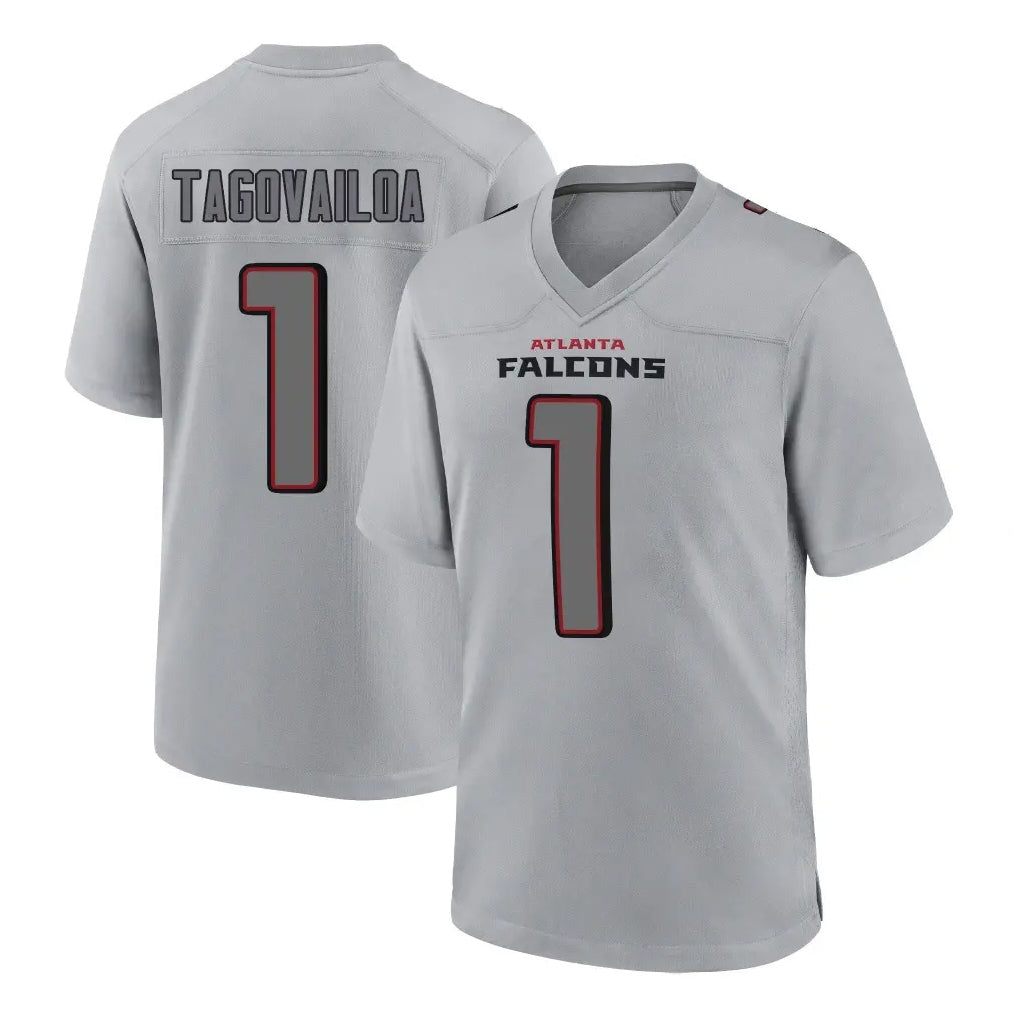 tocy A.Falcons #1 Tua Tagovailoa Player Gray Fashion Home Game Stitched Jerseys