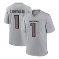 tocy A.Falcons #1 Tua Tagovailoa Player Gray Fashion Home Game Stitched Jerseys