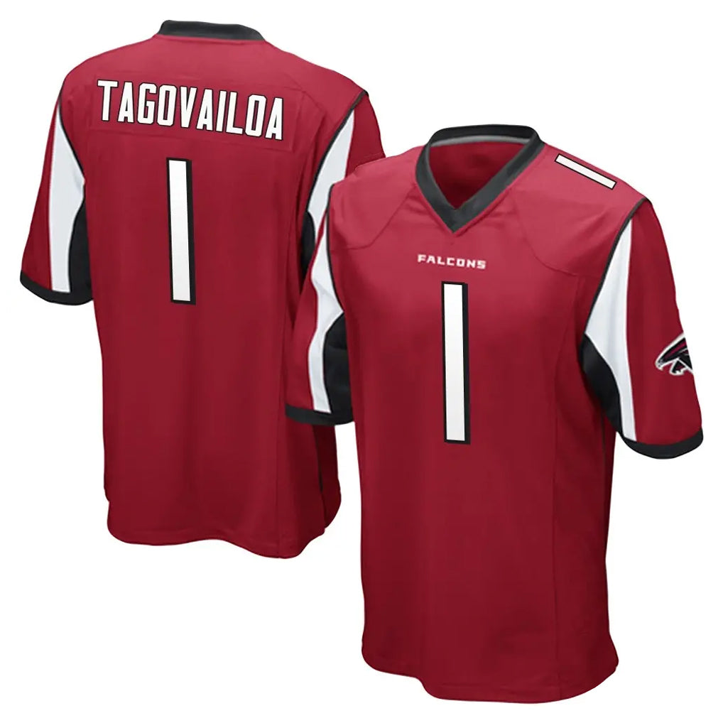 tocy A.Falcons #1 Tua Tagovailoa Player Red Color Vapor Home Game Stitched Jerseys