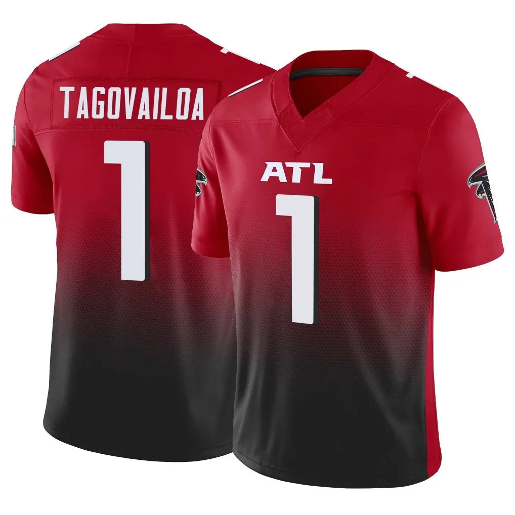 tocy A.Falcons #1 Tua Tagovailoa Player Red Vapor F.U.S.E. Limited Home Game Stitched Jerseys