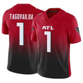 tocy A.Falcons #1 Tua Tagovailoa Player Red Vapor F.U.S.E. Limited Home Game Stitched Jerseys