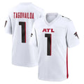 tocy A.Falcons #1 Tua Tagovailoa Player White Home Game Stitched Jerseys