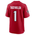 tocy A.Falcons #1 Tua Tagovailoa Red Game Stitched Jerseys