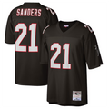 tocy A.Falcons #21 Deion Sanders Mitchell & Ness Black 1992 Retired Player Replica Stitched Jerseys