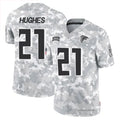 tocy A.Falcons #21 Mike Hughes Player Arctic Camo Salute to Service Limited Stitched Jerseys