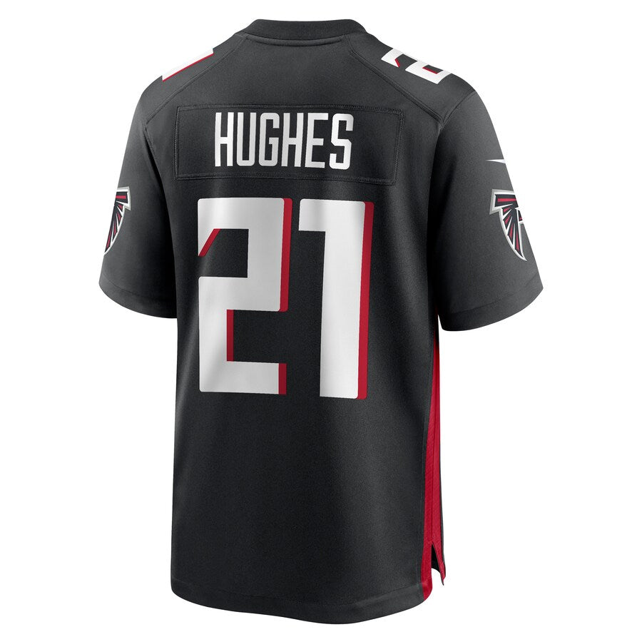 tocy A.Falcons #21 Mike Hughes Player Black Home Game Stitched Jerseys