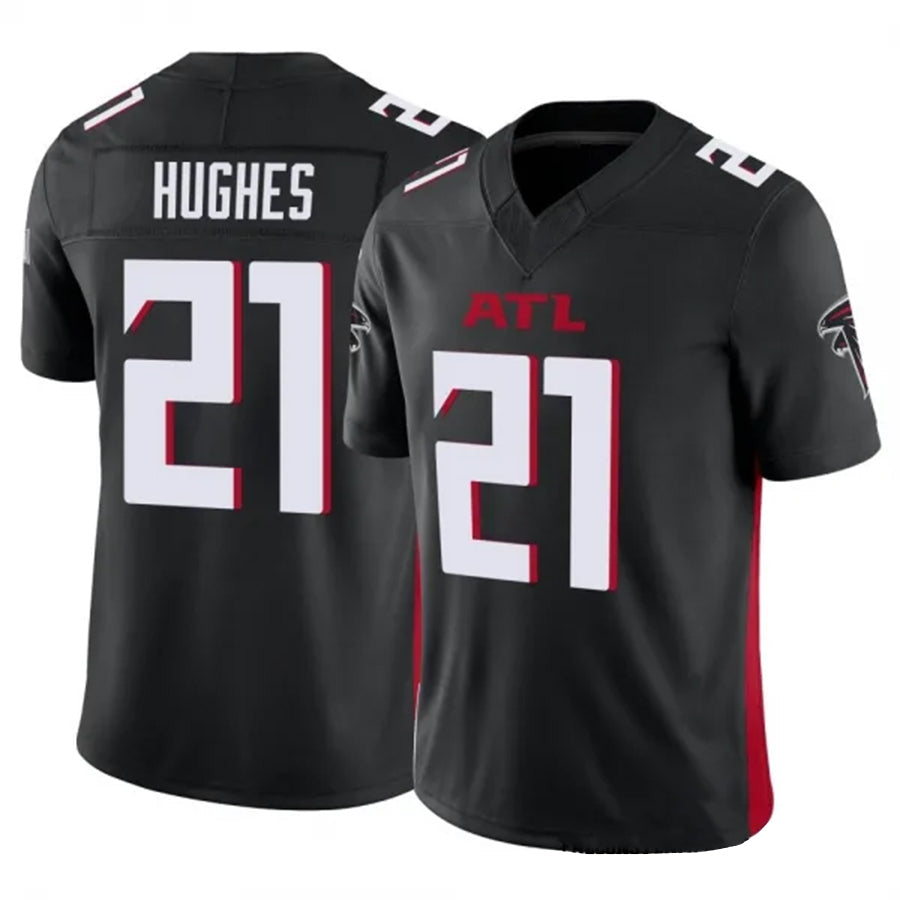 tocy A.Falcons #21 Mike Hughes Player Black Vapor F.U.S.E. Limited Stitched Jerseys