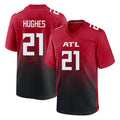 tocy A.Falcons #21 Mike Hughes Player Red Home Game Stitched Jerseys