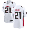 tocy A.Falcons #21 Mike Hughes Player White Home Game Stitched Jerseys