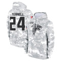 tocy A.Falcons #24 A.J. Terrell Jr. Player Arctic Camo Salute to Service Limited Hoodie Stitched Jerseys