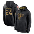 tocy A.Falcons #24 A.J. Terrell Jr. Player Black Salute to Service Limited Black Hoodie Stitched Jerseys