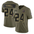 tocy A.Falcons #24 A.J. Terrell Jr. Player Olive Salute To Service Limited Home Game Stitched Jerseys