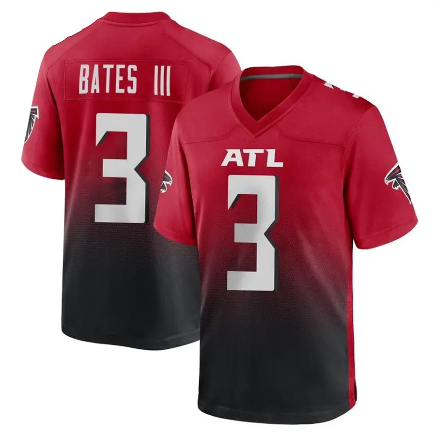 tocy A.Falcons #3 Jessie Bates III Player Red Home Game Stitched Jerseys