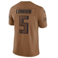 tocy A.Falcons #5 Drake London Player Brown Salute To Service Limited Stitched Jerseys