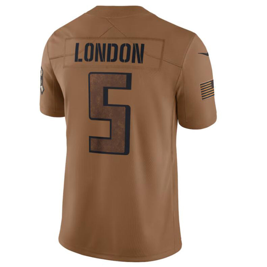 tocy A.Falcons #5 Drake London Player Brown Salute To Service Limited Stitched Jerseys