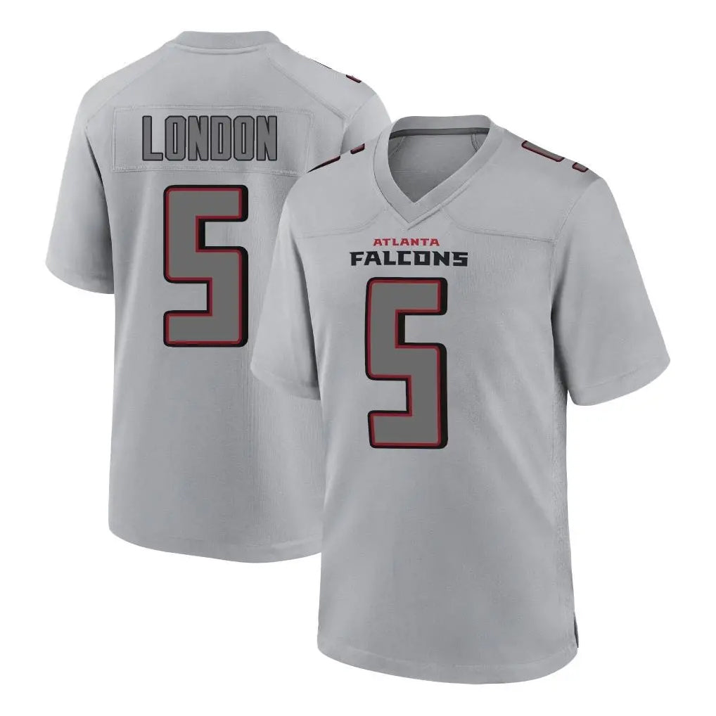 tocy A.Falcons #5 Drake London Player Gray Fashion Home Game Stitched Jerseys