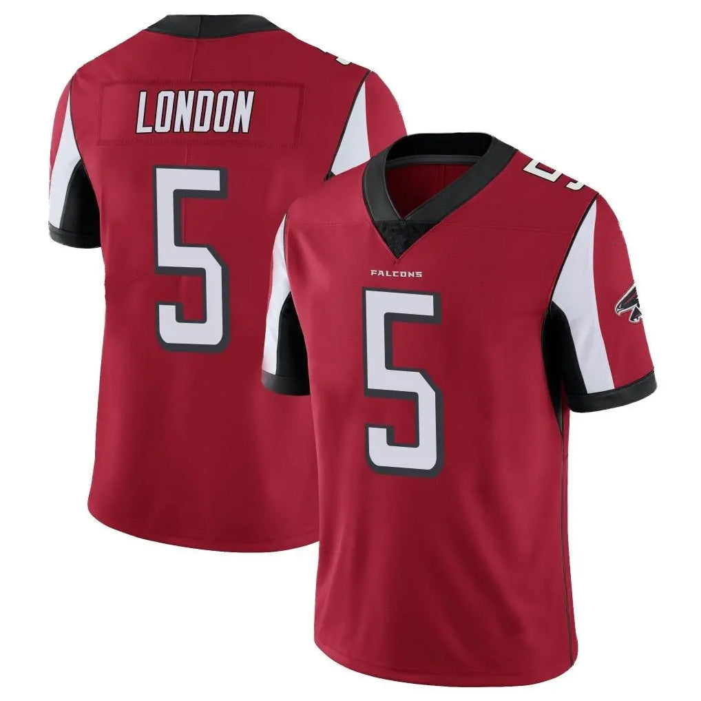 tocy A.Falcons #5 Drake London Player Red Color Vapor Untouchable Limited Home Game Stitched Jerseys