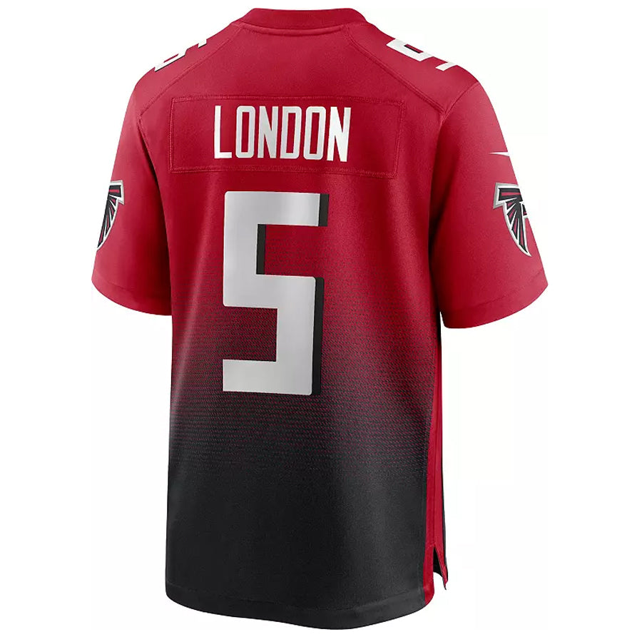 tocy A.Falcons #5 Drake London Player Red Home Game Stitched Jerseys
