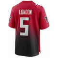 tocy A.Falcons #5 Drake London Player Red Home Game Stitched Jerseys