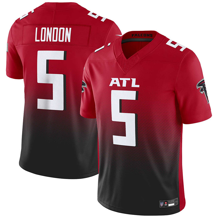 tocy A.Falcons #5 Drake London Player Red Vapor F.U.S.E. Limited Stitched Jerseys