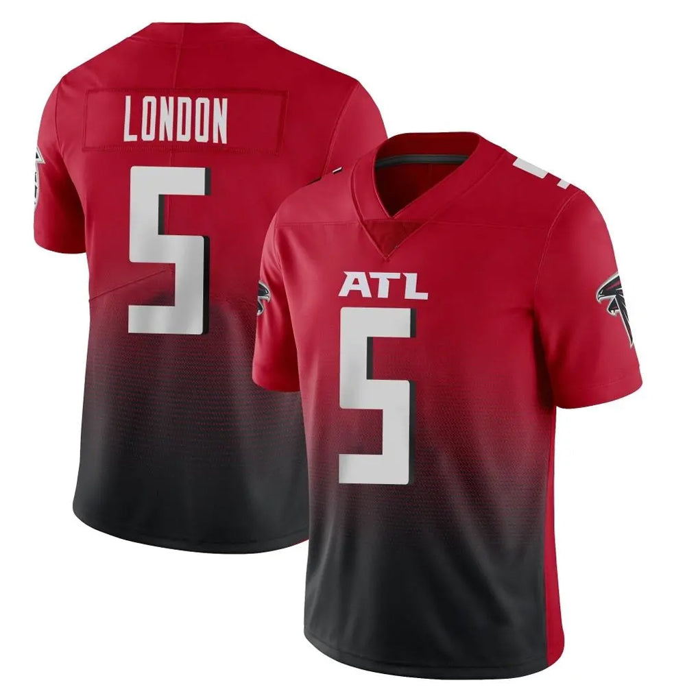 tocy A.Falcons #5 Drake London Player Red Vapor Untouchable Limited Home Game Stitched Jerseys