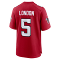 tocy A.Falcons #5 Drake London Red Game Stitched Jerseys