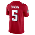 tocy A.Falcons #5 Drake London Red Team Vapor F.U.S.E. Limited Stitched Jerseys