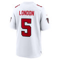 tocy A.Falcons #5 Drake London White Game Stitched Jerseys