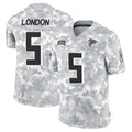 tocy A.Falcons #5 Drake London Player Arctic Camo Salute to Service Limited Jerseys