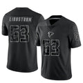 tocy A.Falcons #63 Chris Lindstrom Player Black RFLCTV Limited Stitched Jerseys