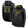 tocy A.Falcons #63 Chris Lindstrom Player Black Salute to Service Limited Black Hoodie Stitched Jerseys