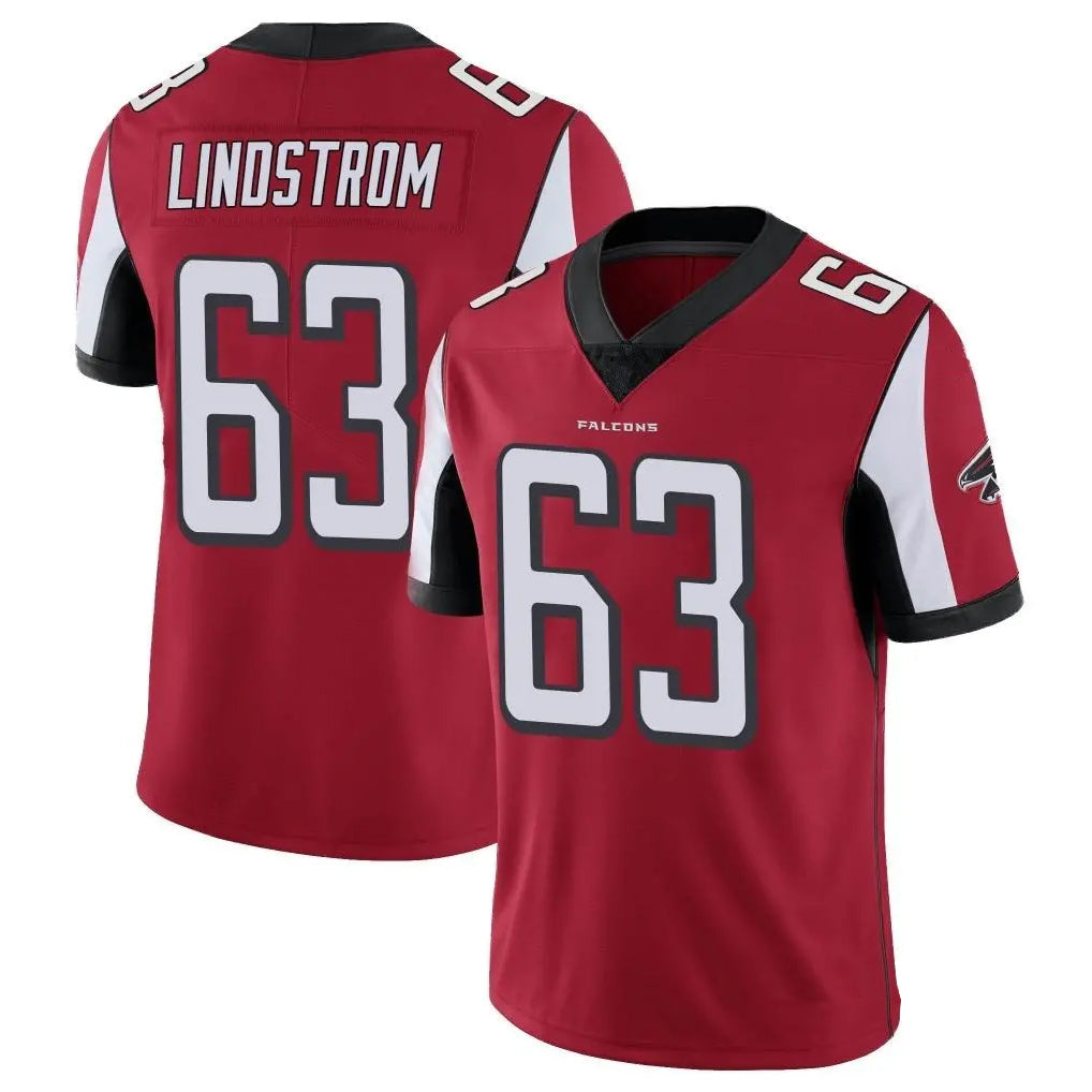 tocy A.Falcons #63 Chris Lindstrom Player Red Color Vapor Untouchable Limited Home Game Stitched Jerseys