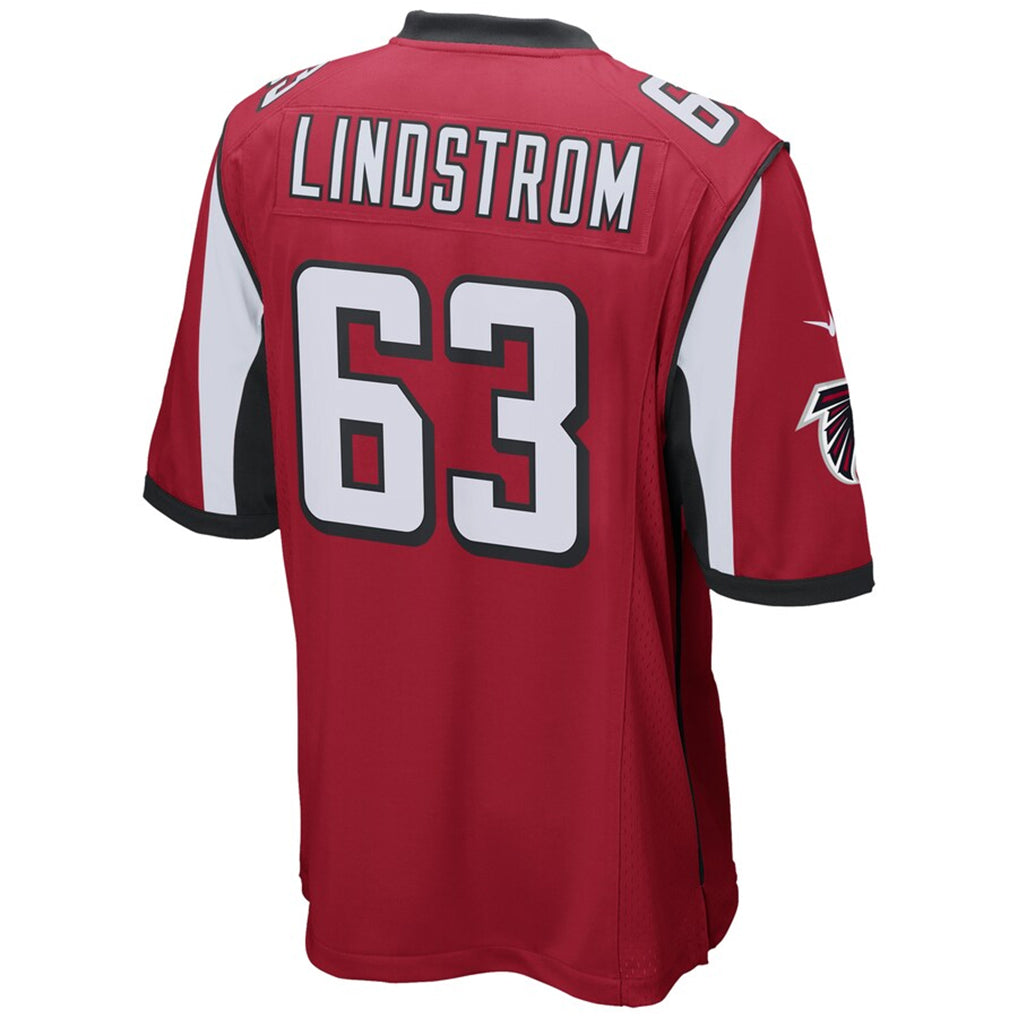 tocy A.Falcons #63 Chris Lindstrom Player Red Replica Game Stitched Jerseys