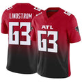 tocy A.Falcons #63 Chris Lindstrom Player Red Vapor F.U.S.E. Limited Stitched Jerseys