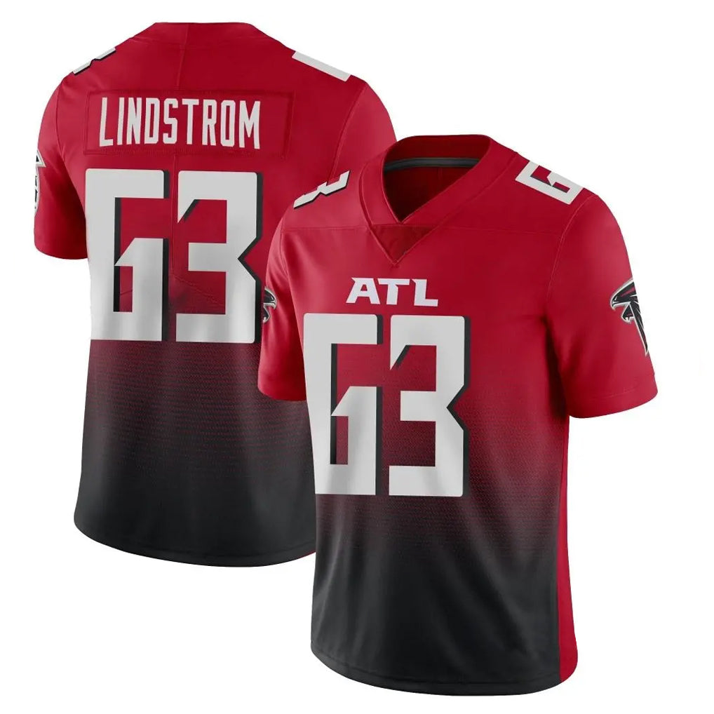 tocy A.Falcons #63 Chris Lindstrom Player Red Vapor Untouchable Limited Home Game Stitched Jerseys