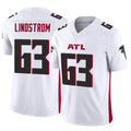 tocy A.Falcons #63 Chris Lindstrom Player White Vapor F.U.S.E. Limited Elite Stitched Jerseys
