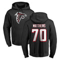 tocy A.Falcons #70 Jake Matthews Player Black Salute to Service Hoodies Stitched Jerseys