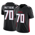 tocy A.Falcons #70 Jake Matthews Player Black Vapor F.U.S.E. Limited Stitched Jerseys