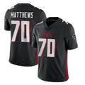 tocy A.Falcons #70 Jake Matthews Player Black Vapor Untouchable Limited Home Game Stitched Jerseys