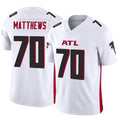 tocy A.Falcons #70 Jake Matthews Player White Vapor F.U.S.E. Limited Stitched Jerseys