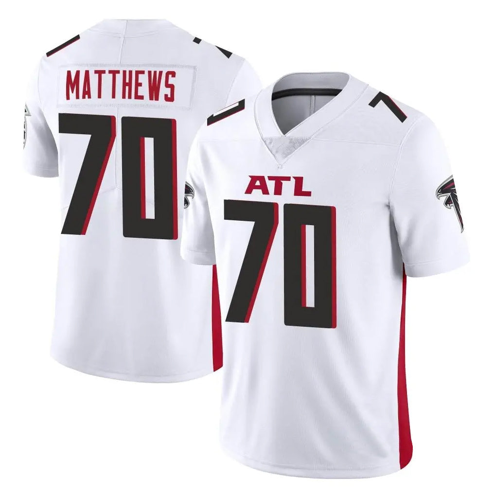 tocy A.Falcons #70 Jake Matthews Player White Vapor Untouchable Limited Home Game Stitched Jerseys