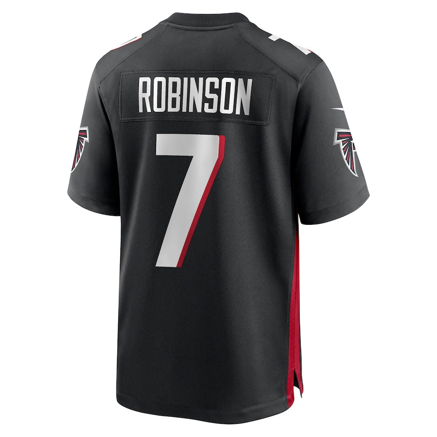 tocy A.Falcons #7 Bijan Robinson Player Black Game Home Stitched Jerseys