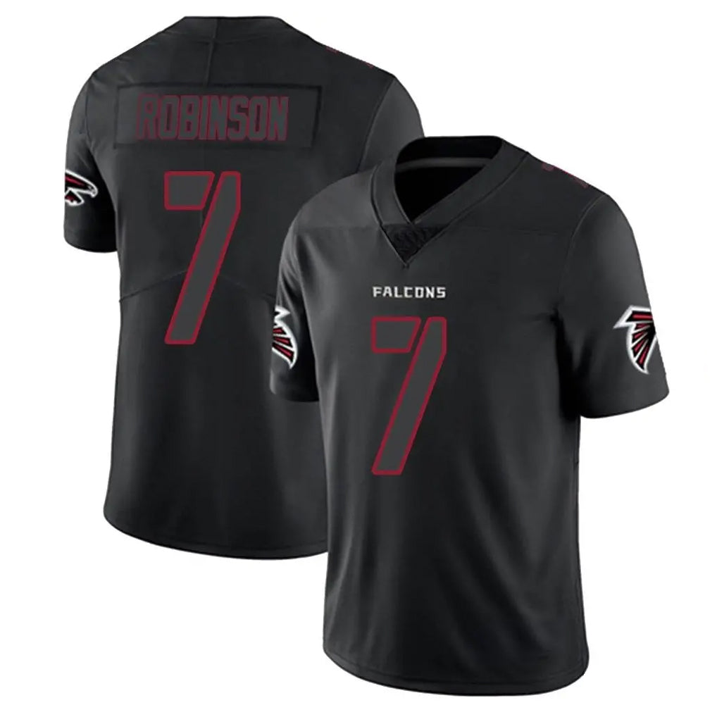 tocy A.Falcons #7 Bijan Robinson Player Black Impact Limited Stitched Jerseys