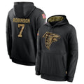 tocy A.Falcons #7 Bijan Robinson Player Black Salute to Service Pullover Hoodies Stitched Jerseys