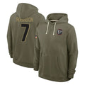 tocy A.Falcons #7 Bijan Robinson Player Olive 2025 Salute to Service Hoodies Stitched Jerseys